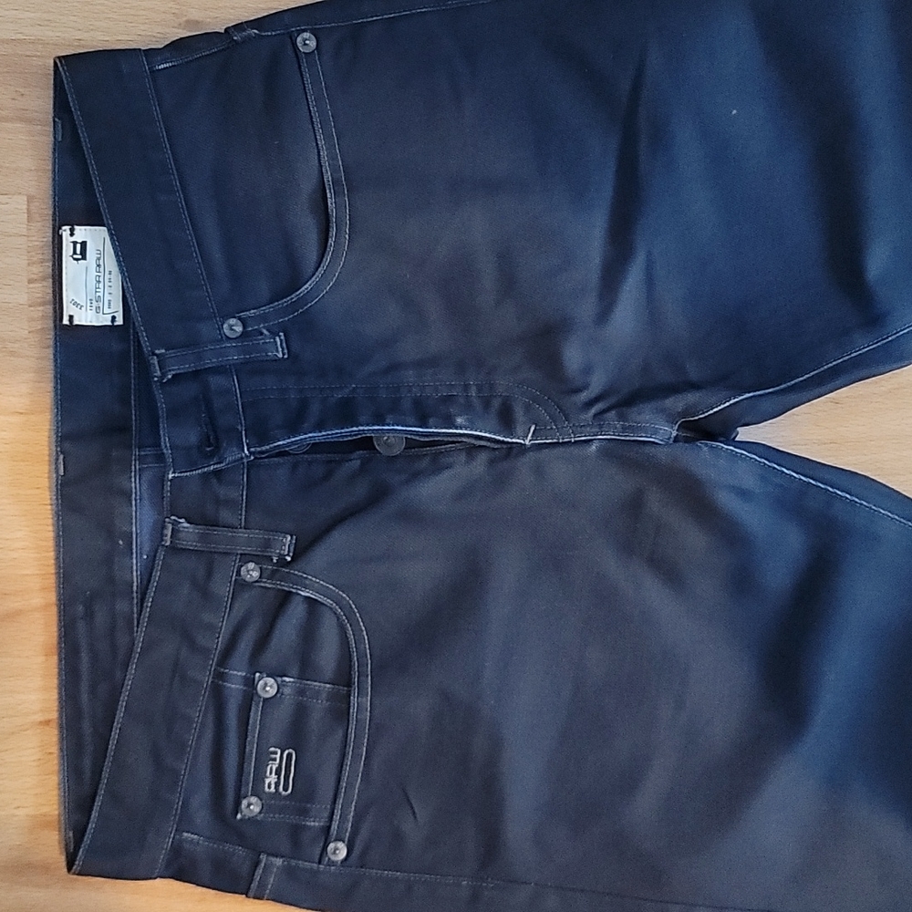 G-Star 3301 Dark Aged Button Fly Jeans